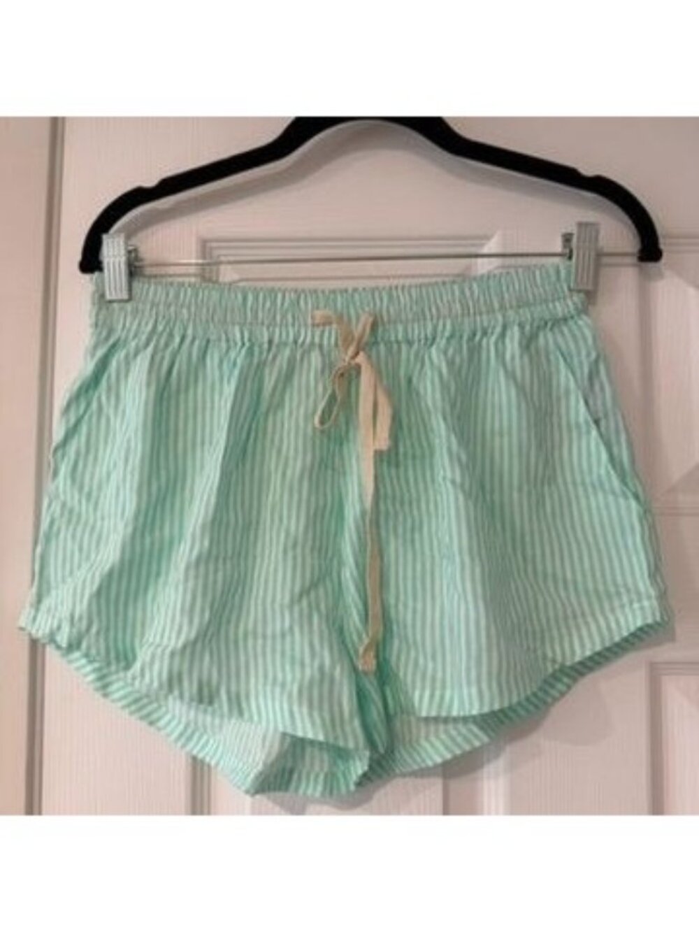 Billabong Green White Striped Casual Lounge Boxer Shorts Size Medium NWOT